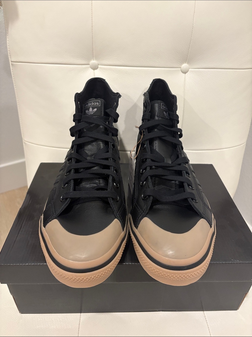 Adidas Nizza High ADV Skateboarding Sneaker Gum Sole Black Men's Shoes Sz 11 NWT - Picture 4 of 12
